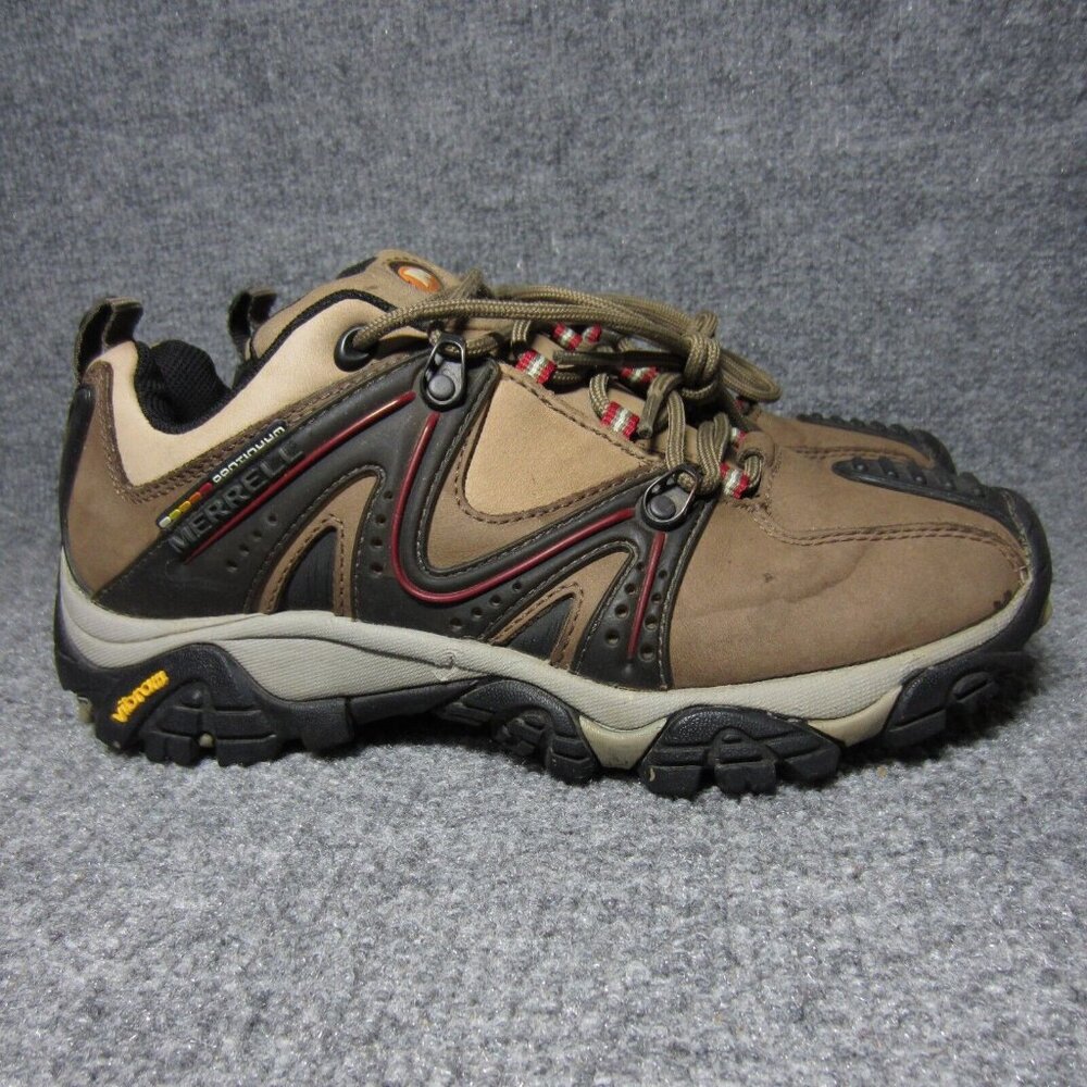 Merrell Reactor Brown Leather Nubuck Continuum Hiking Shoes Womens Size 7